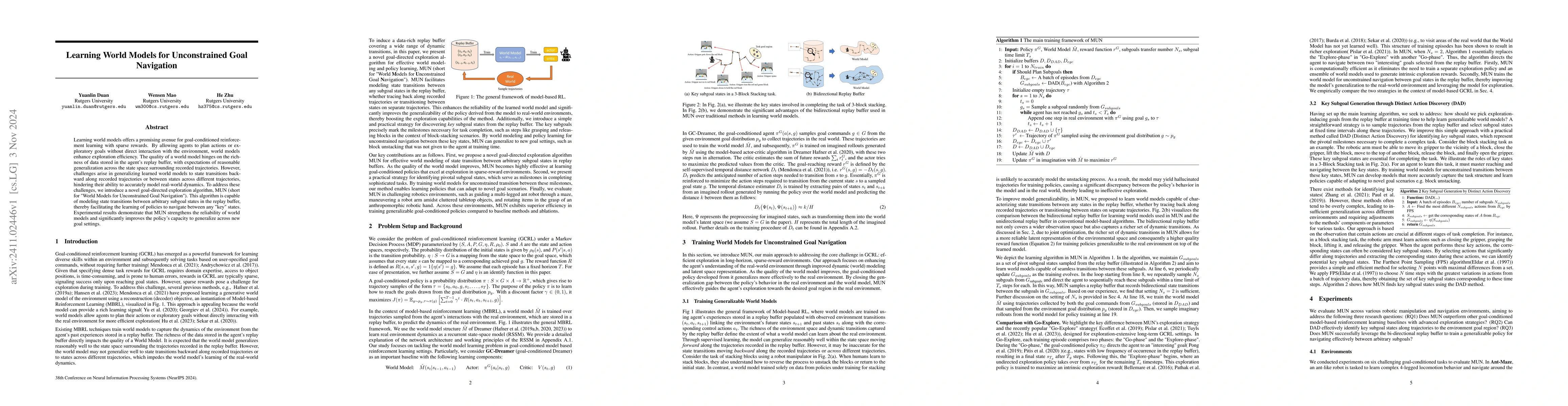 Thumbnail for Learning World Models for Unconstrained Goal Navigation