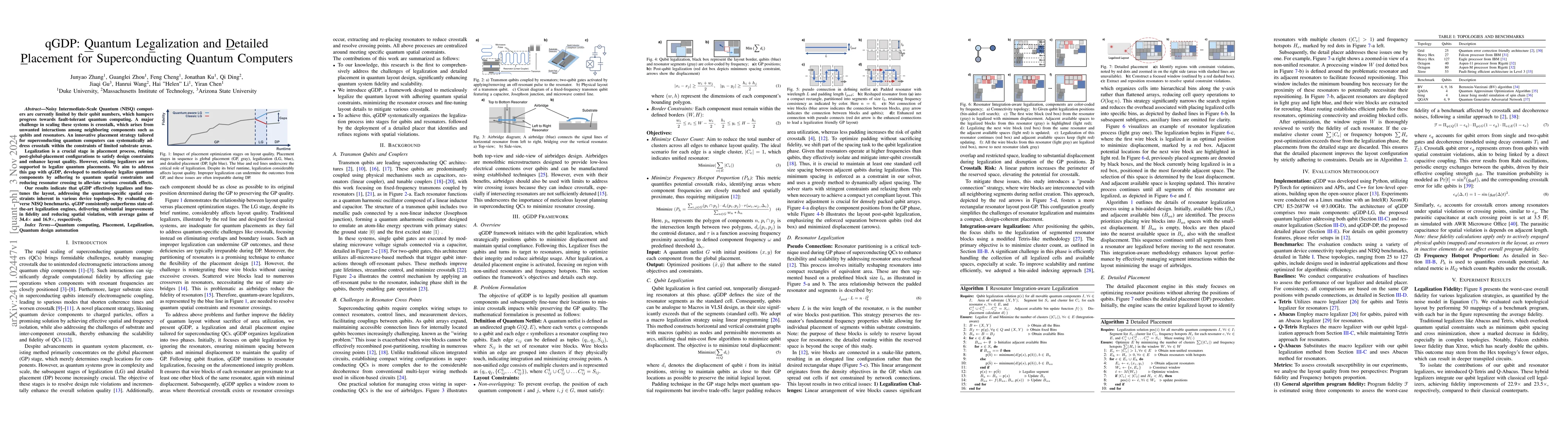Thumbnail for qGDP: Quantum Legalization and Detailed Placement for Superconducting
  Quantum Computers