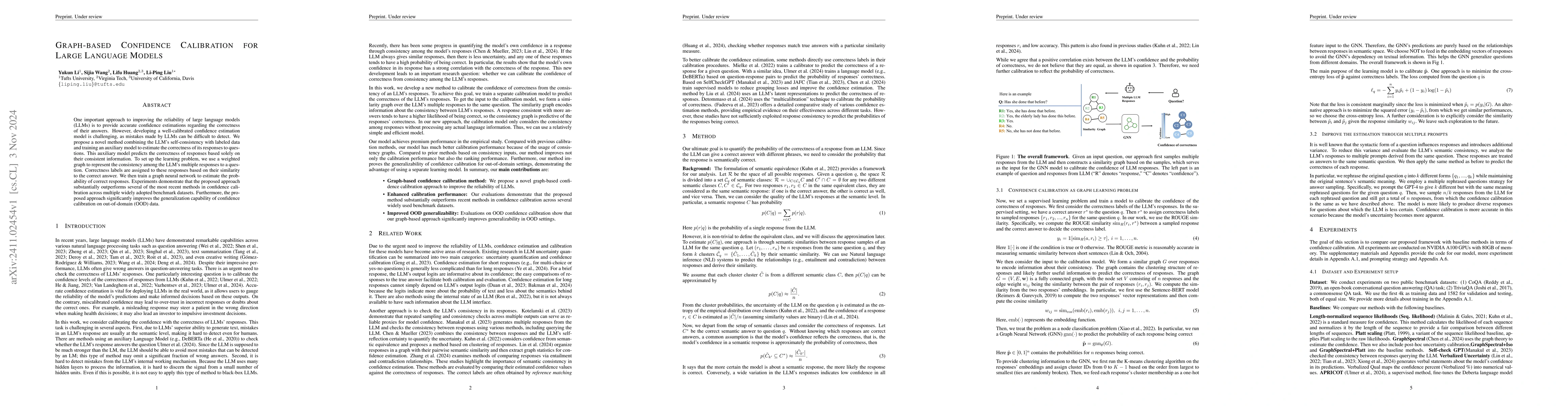 Thumbnail for Graph-based Confidence Calibration for Large Language Models