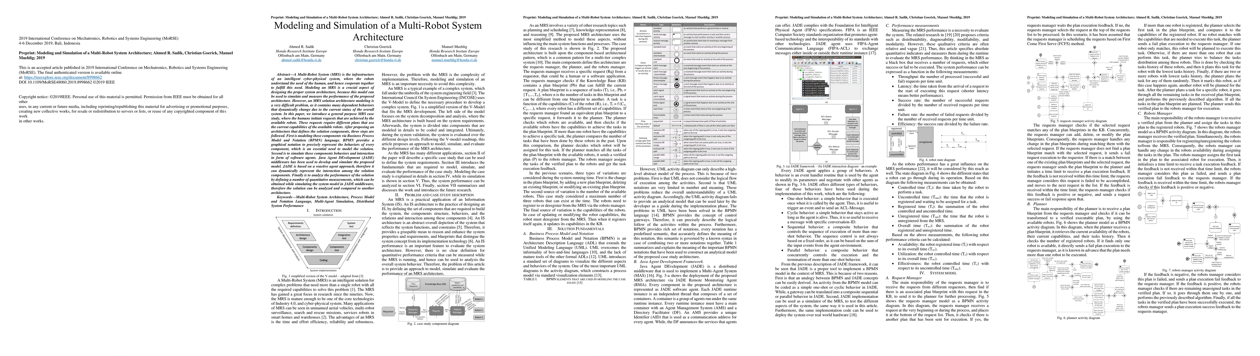 Thumbnail for Modeling and Simulation of a Multi Robot System Architecture
