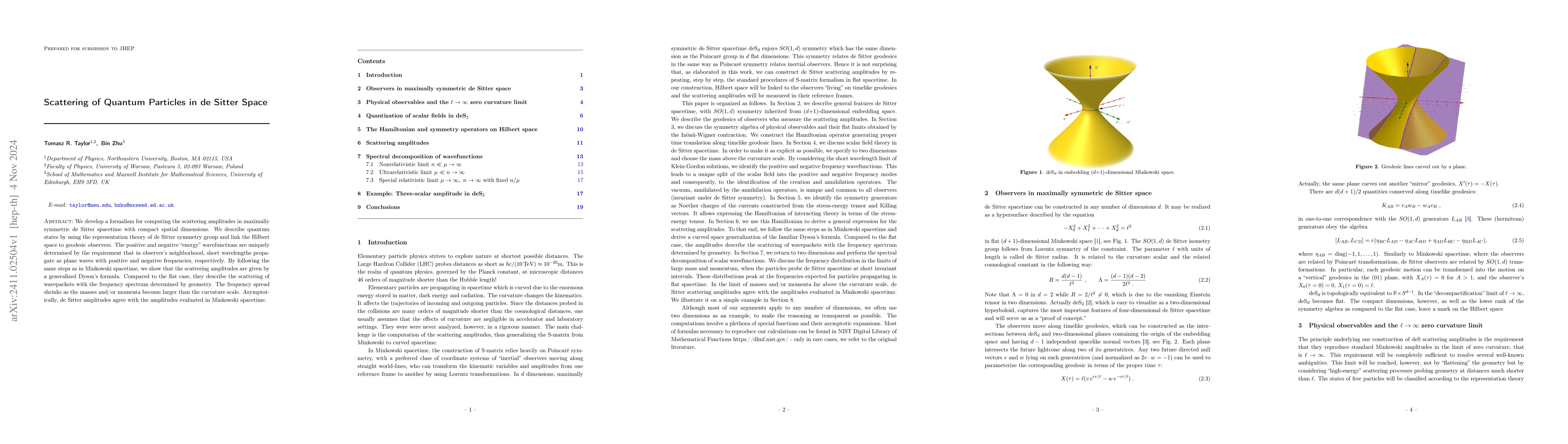 Thumbnail for Scattering of Quantum Particles in de Sitter Space