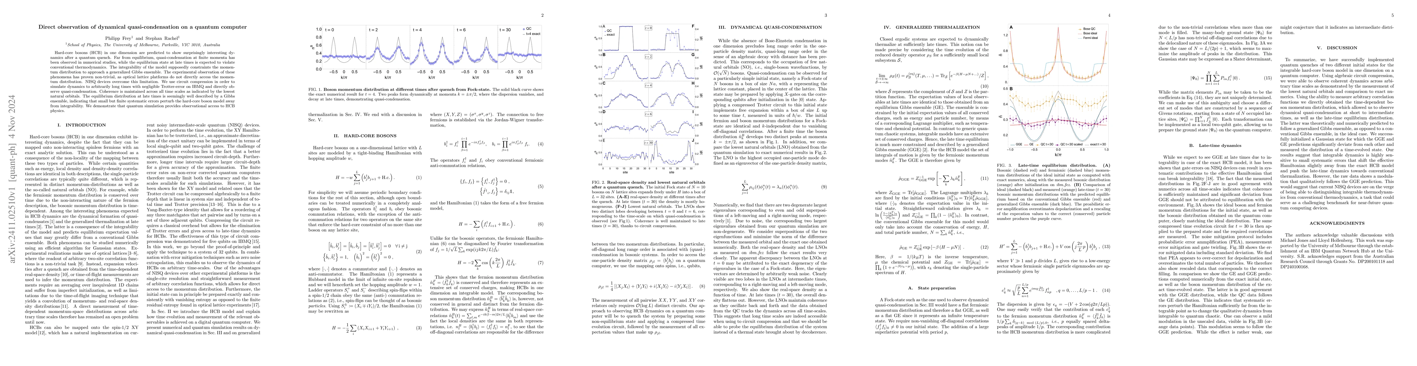 Thumbnail for Direct observation of dynamical quasi-condensation on a quantum computer