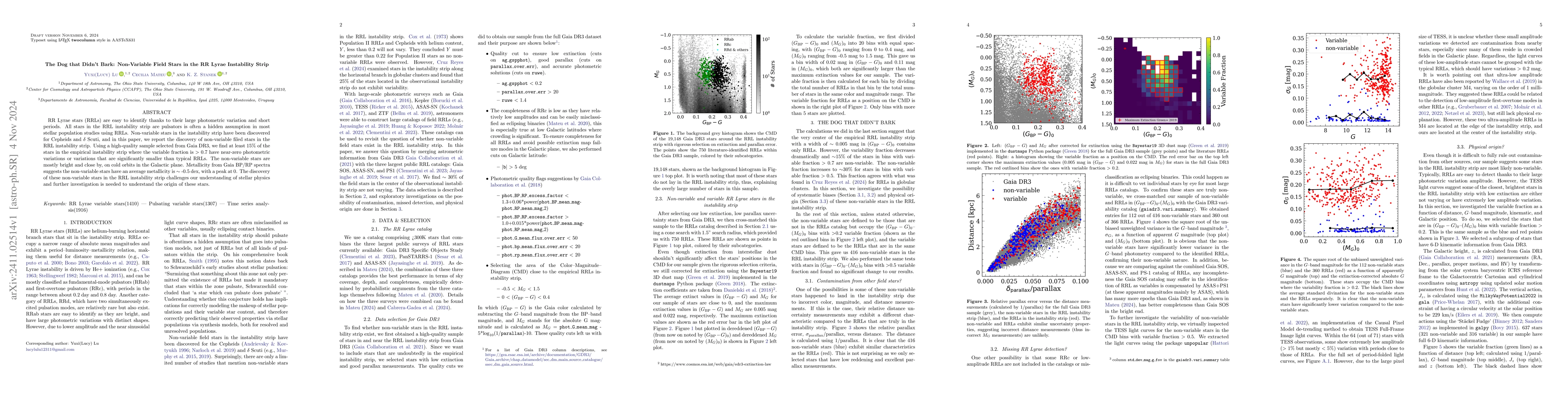 Thumbnail for The Dog that Didn't Bark: Non-Variable Field Stars in the RR Lyrae
  Instability Strip