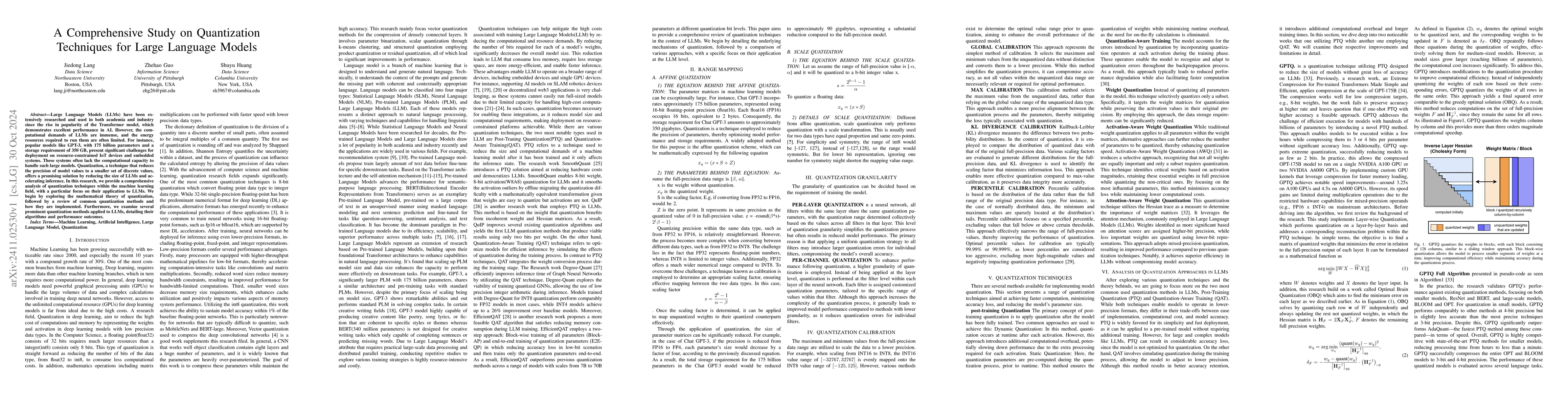 Thumbnail for A Comprehensive Study on Quantization Techniques for Large Language
  Models