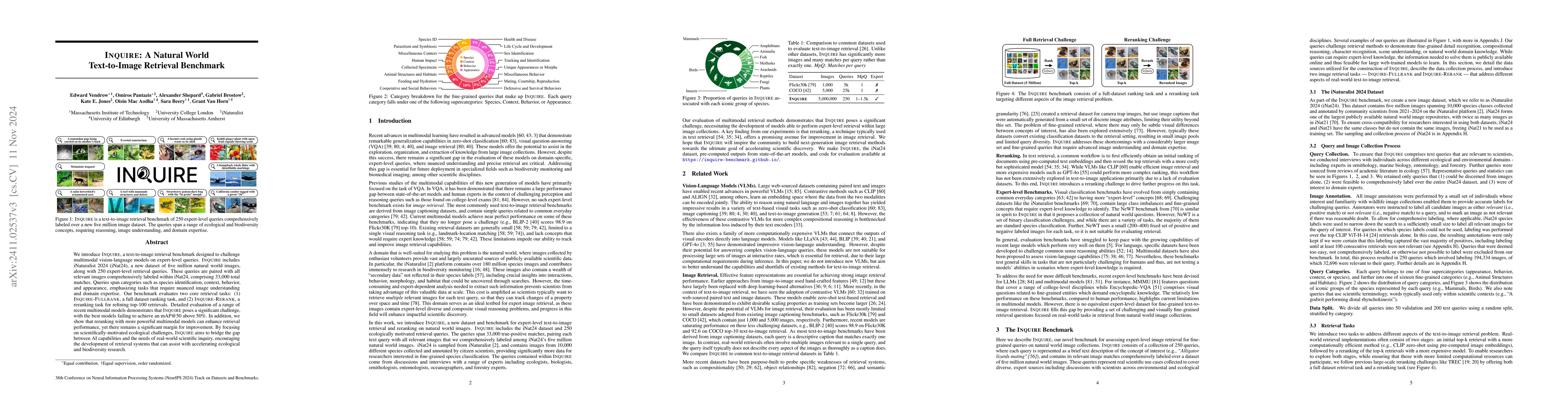 Thumbnail for INQUIRE: A Natural World Text-to-Image Retrieval Benchmark