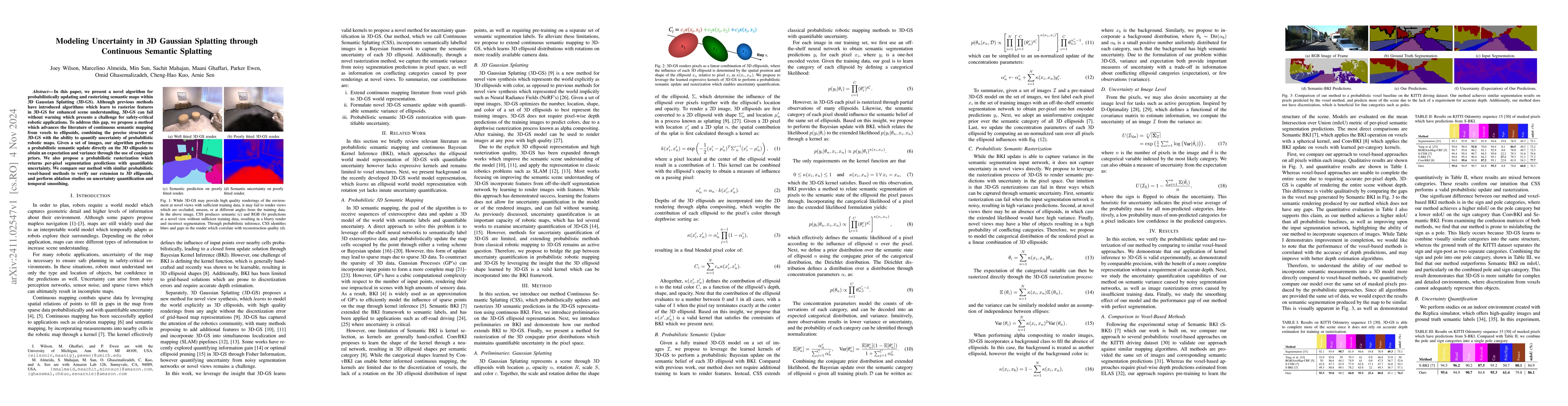 Thumbnail for Modeling Uncertainty in 3D Gaussian Splatting through Continuous
  Semantic Splatting