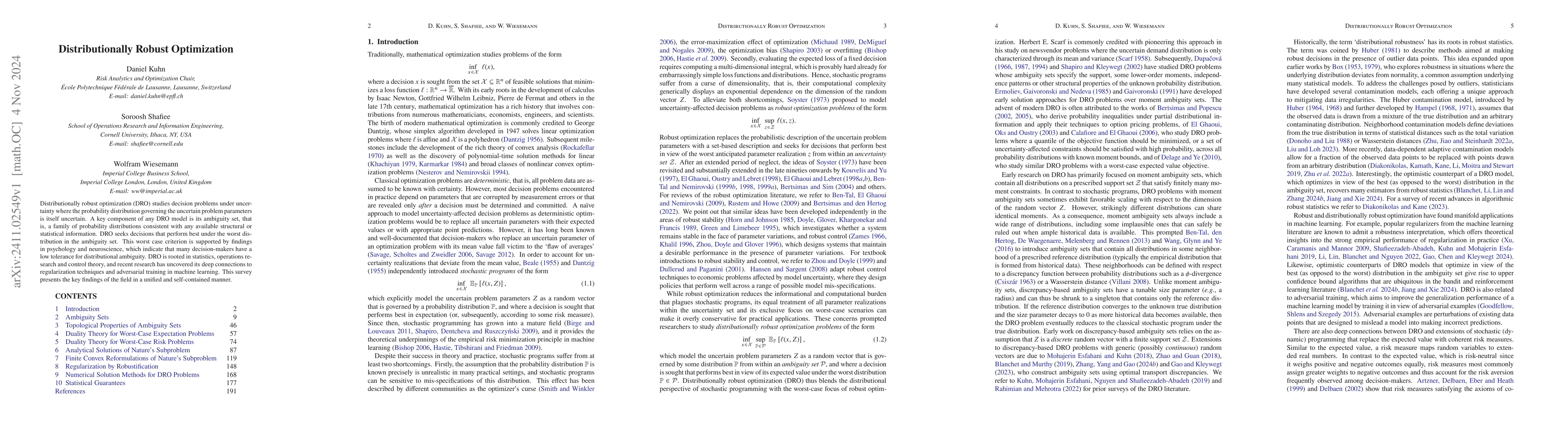 Thumbnail for Distributionally Robust Optimization