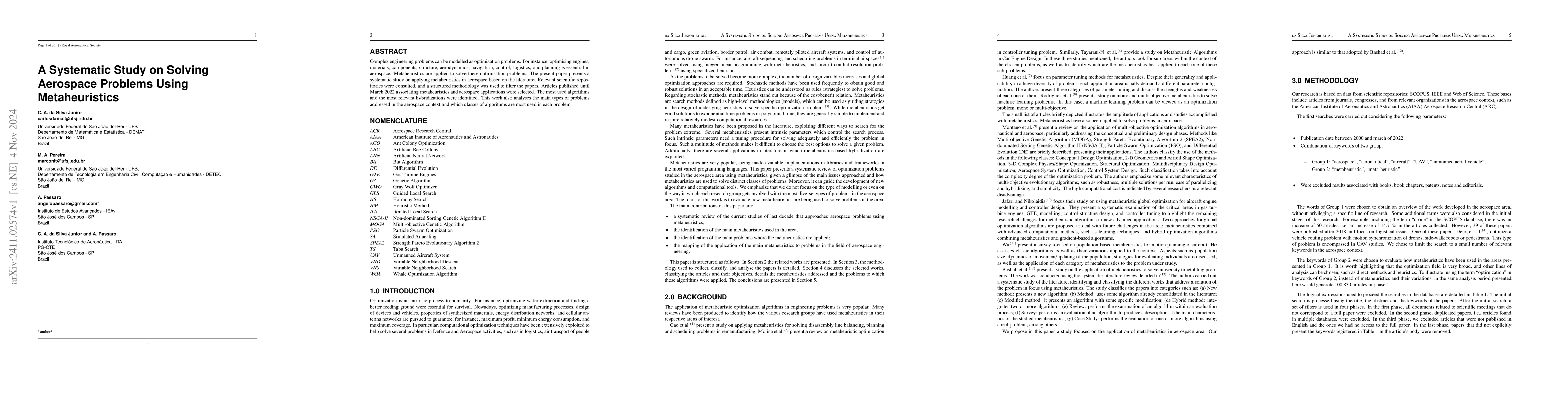 Thumbnail for A Systematic Study on Solving Aerospace Problems Using Metaheuristics