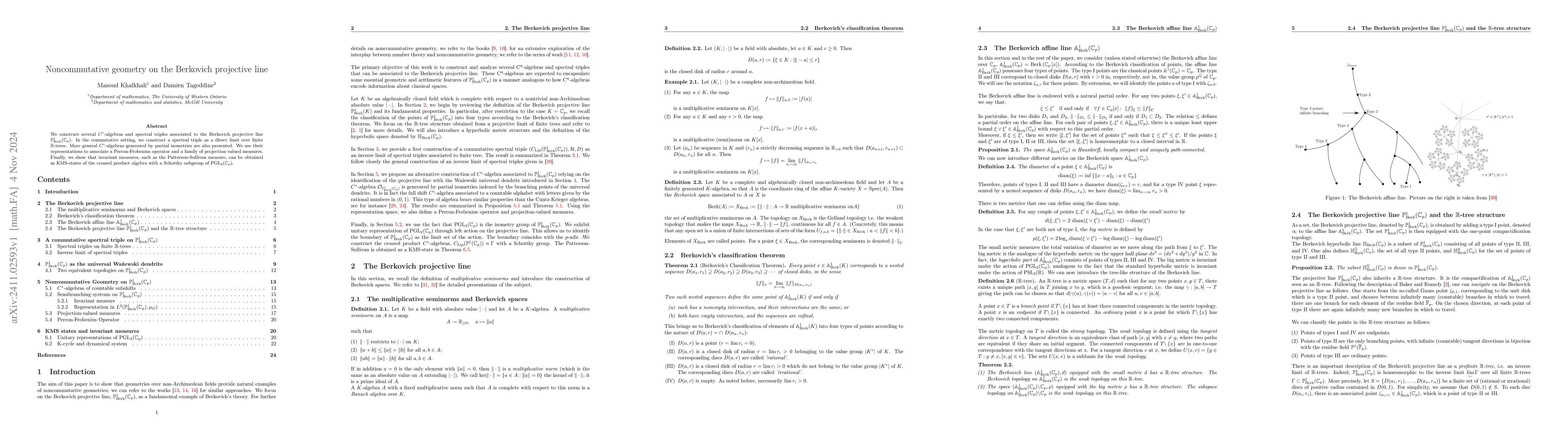 Thumbnail for Noncommutative geometry on the Berkovich projective line