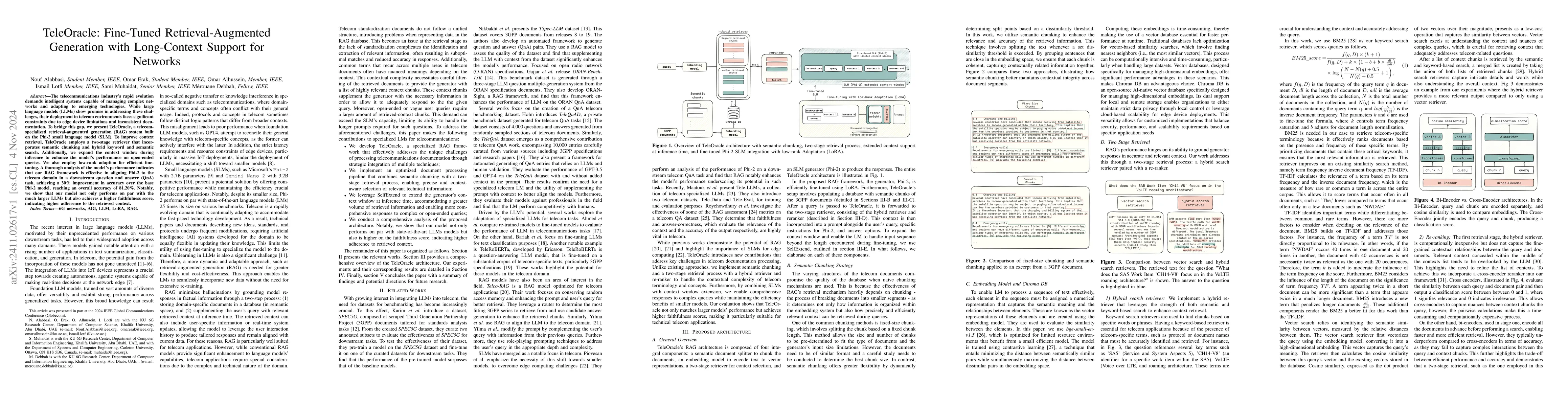 Thumbnail for TeleOracle: Fine-Tuned Retrieval-Augmented Generation with Long-Context
  Support for Network