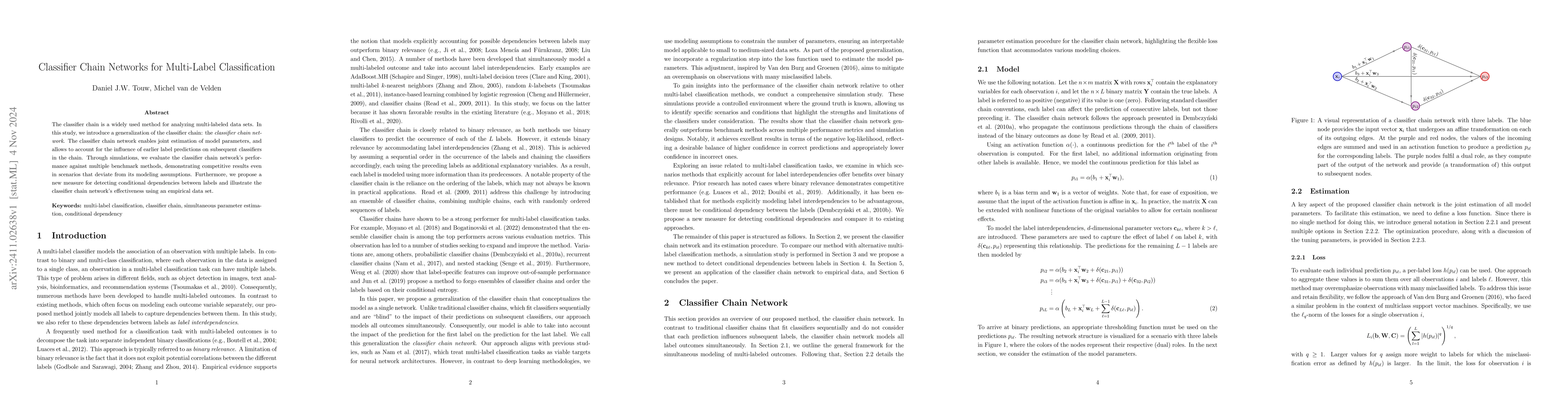 Thumbnail for Classifier Chain Networks for Multi-Label Classification