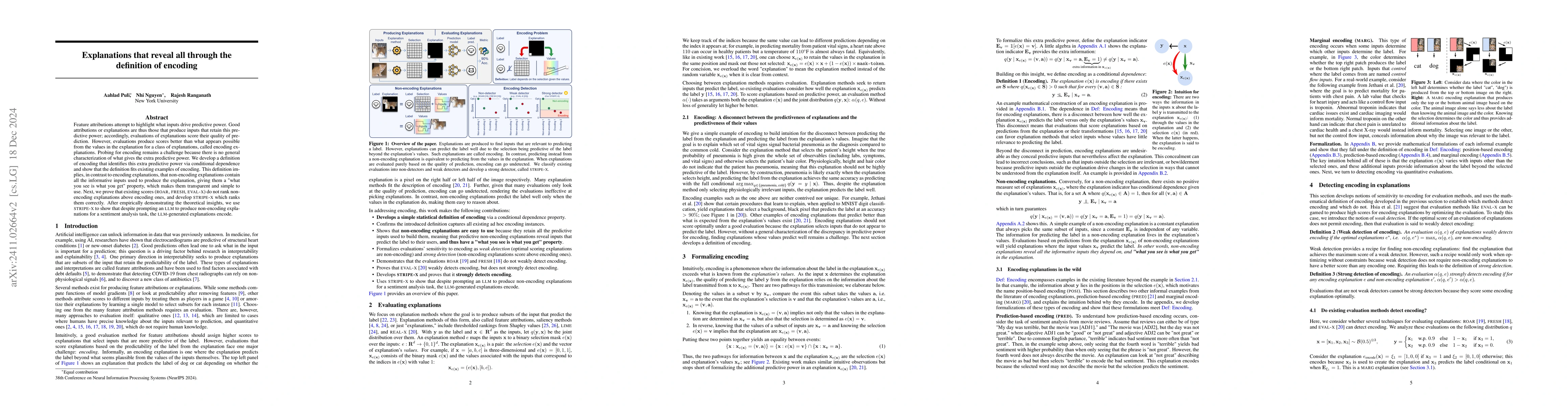 Thumbnail for Explanations that reveal all through the definition of encoding