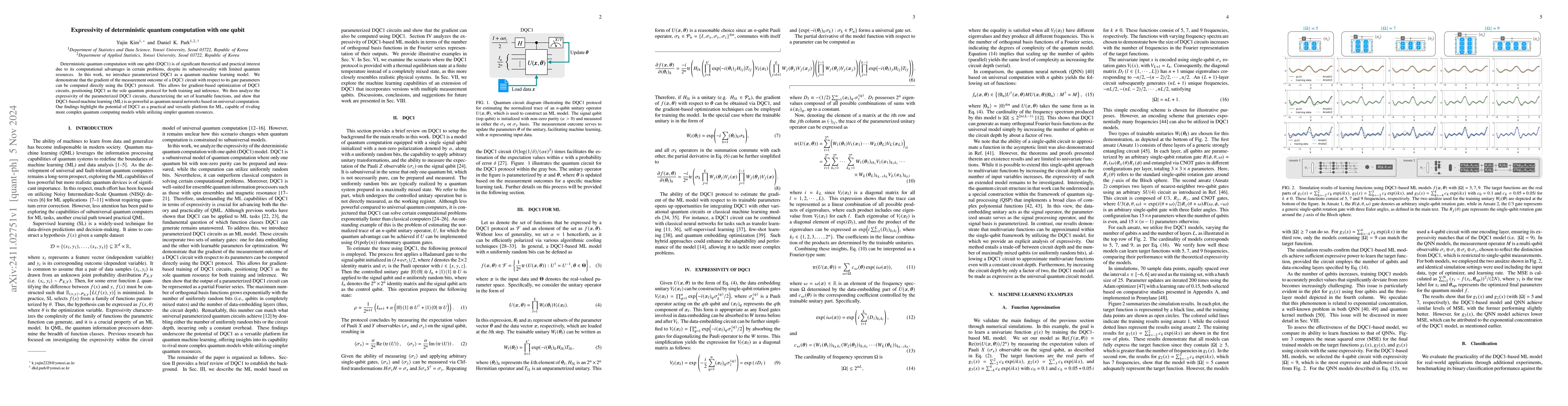 Thumbnail for Expressivity of deterministic quantum computation with one qubit