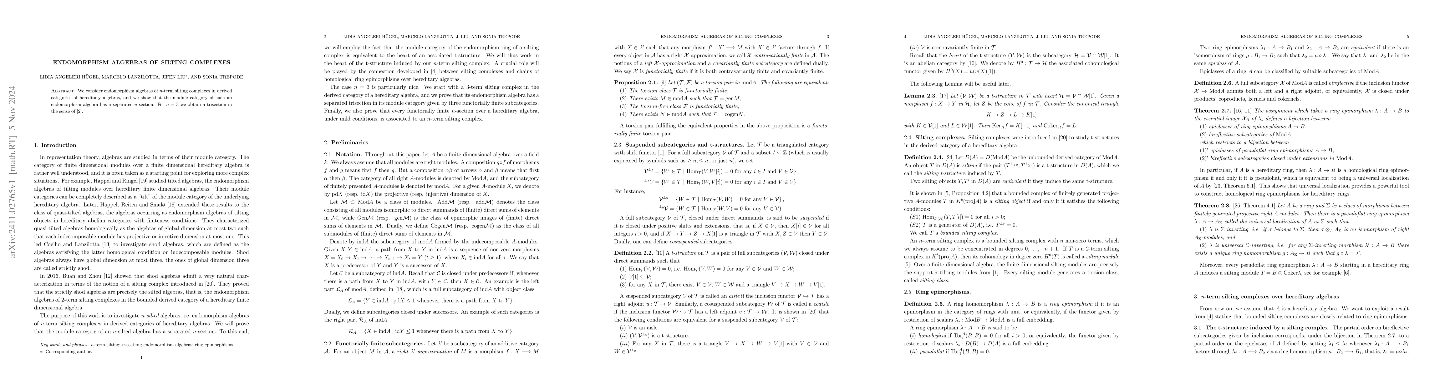 Thumbnail for Endomorphism algebras of silting complexes