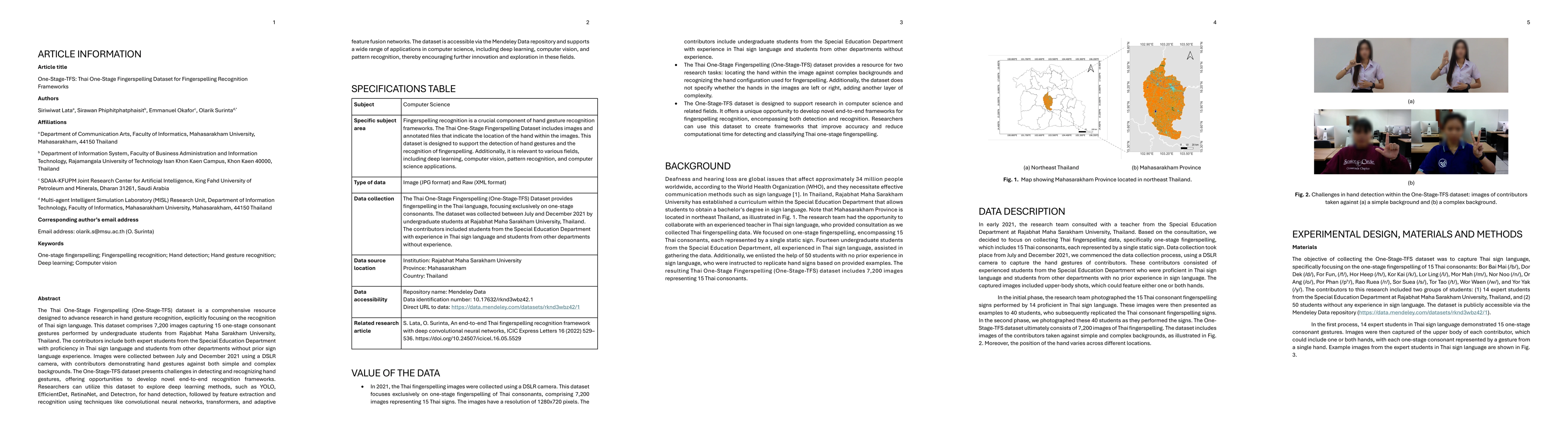 Thumbnail for One-Stage-TFS: Thai One-Stage Fingerspelling Dataset for Fingerspelling
  Recognition Frameworks