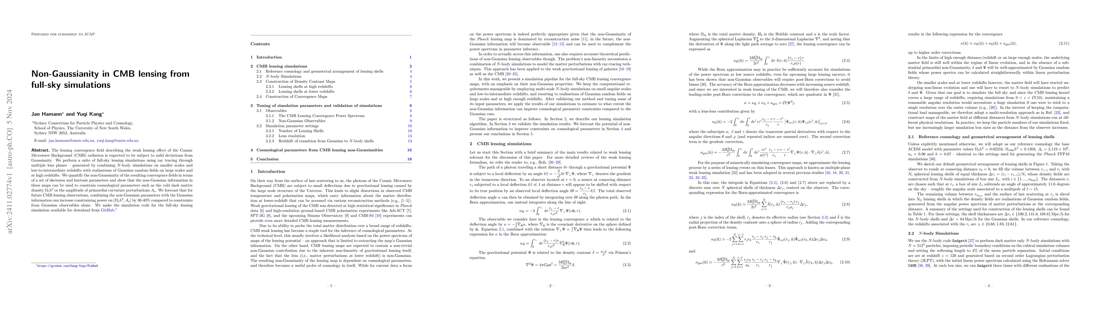 Thumbnail for Non-Gaussianity in CMB lensing from full-sky simulations
