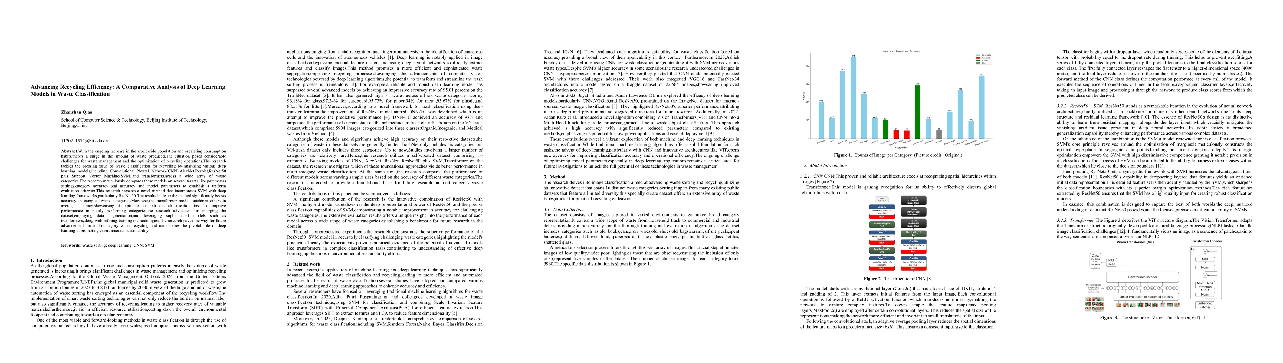 Thumbnail for Advancing Recycling Efficiency: A Comparative Analysis of Deep Learning
  Models in Waste Classification