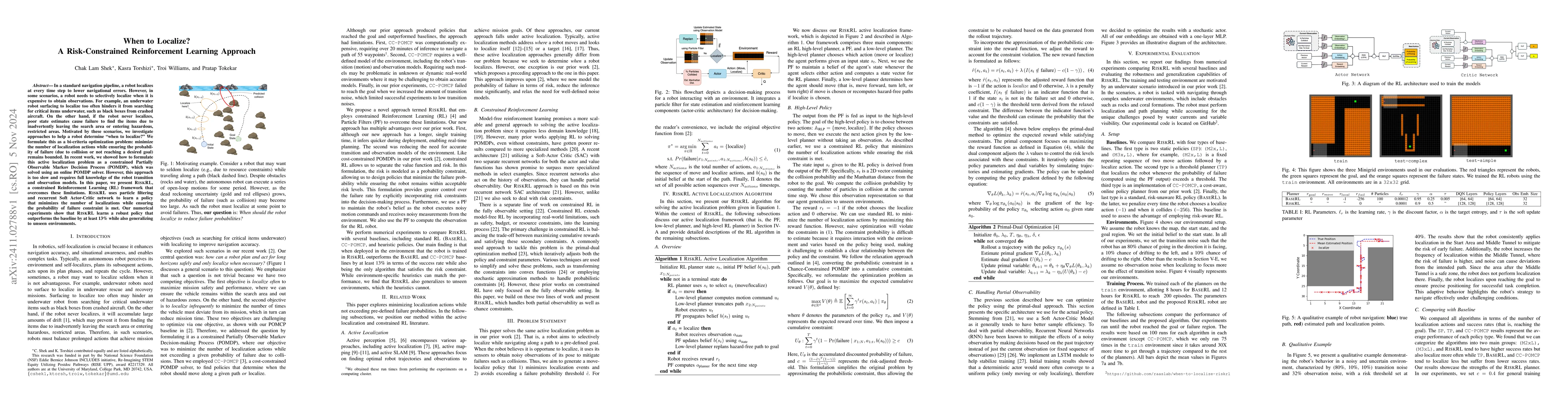 Thumbnail for When to Localize? A Risk-Constrained Reinforcement Learning Approach