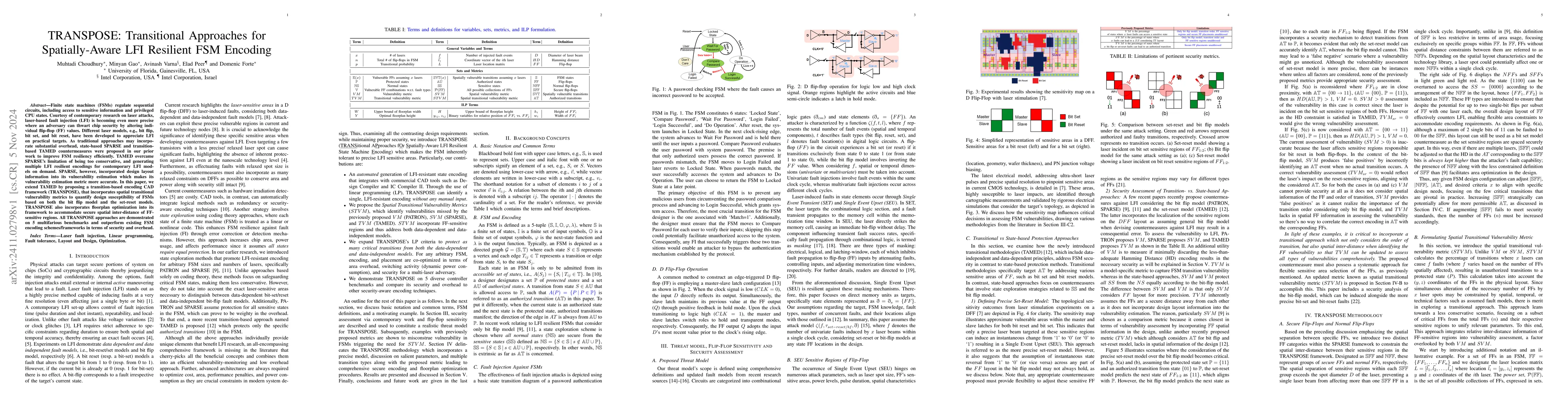 Thumbnail for TRANSPOSE: Transitional Approaches for Spatially-Aware LFI Resilient FSM
  Encoding