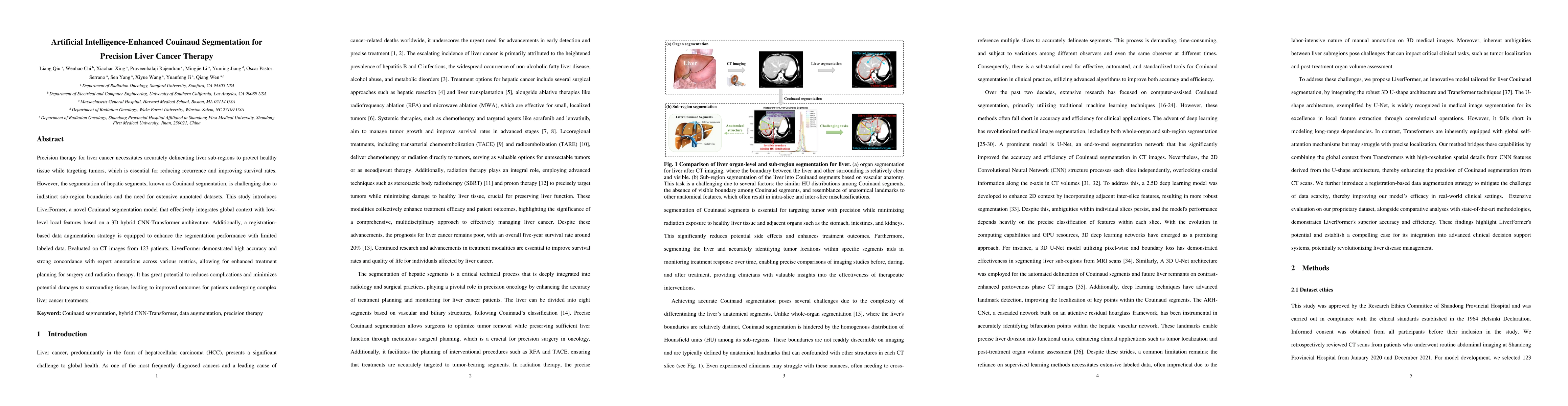 Thumbnail for Artificial Intelligence-Enhanced Couinaud Segmentation for Precision
  Liver Cancer Therapy