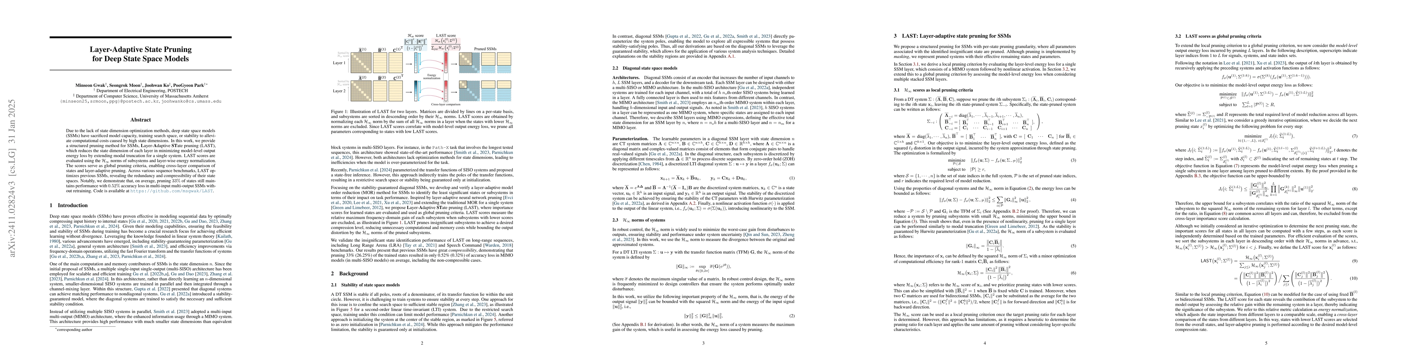 Thumbnail for Layer-Adaptive State Pruning for Deep State Space Models
