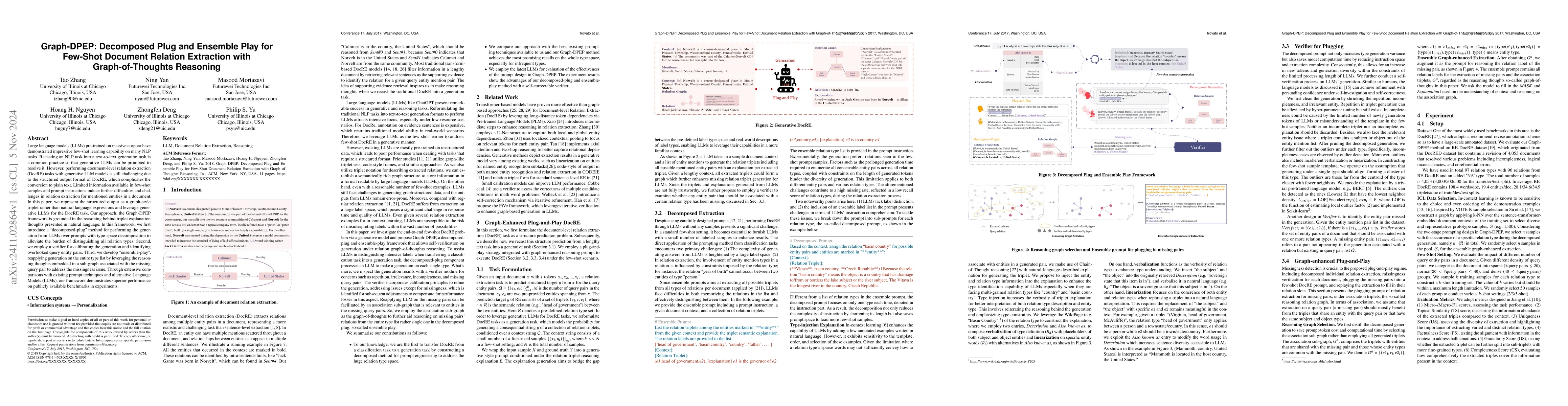 Thumbnail for Graph-DPEP: Decomposed Plug and Ensemble Play for Few-Shot Document
  Relation Extraction with Graph-of-Thoughts Reasoning