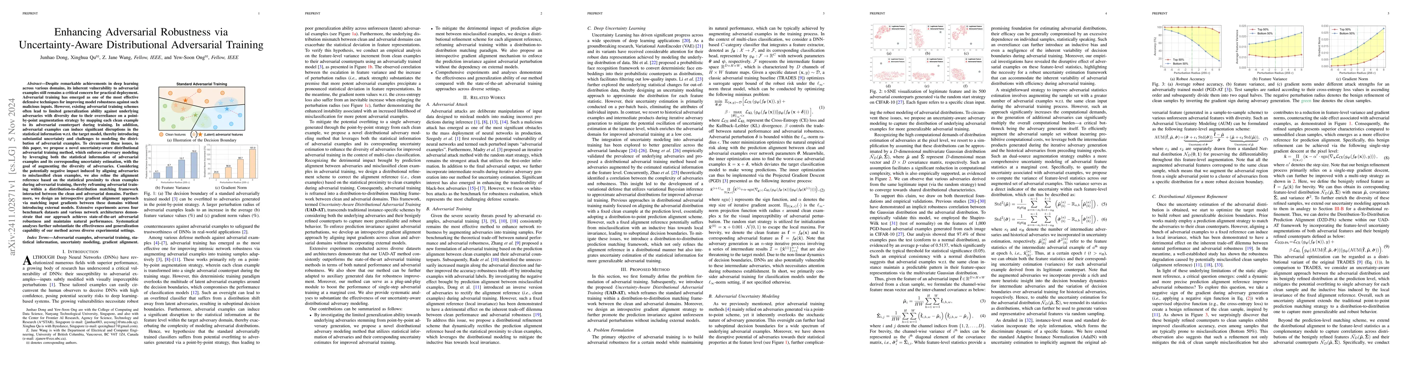 Thumbnail for Enhancing Adversarial Robustness via Uncertainty-Aware Distributional
  Adversarial Training
