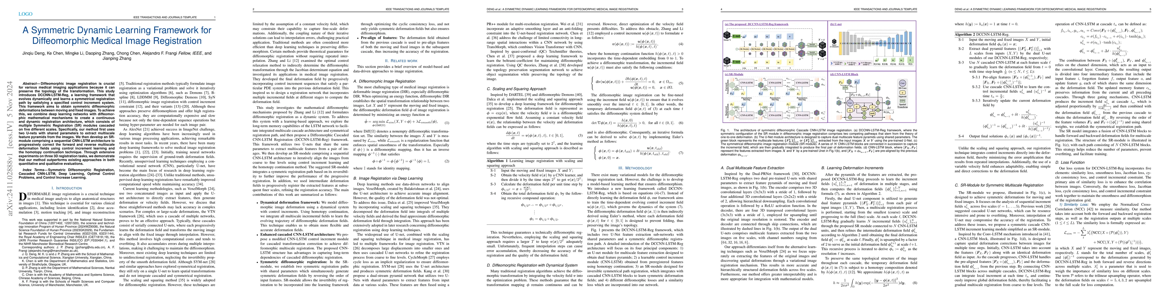 Thumbnail for A Symmetric Dynamic Learning Framework for Diffeomorphic Medical Image
  Registration