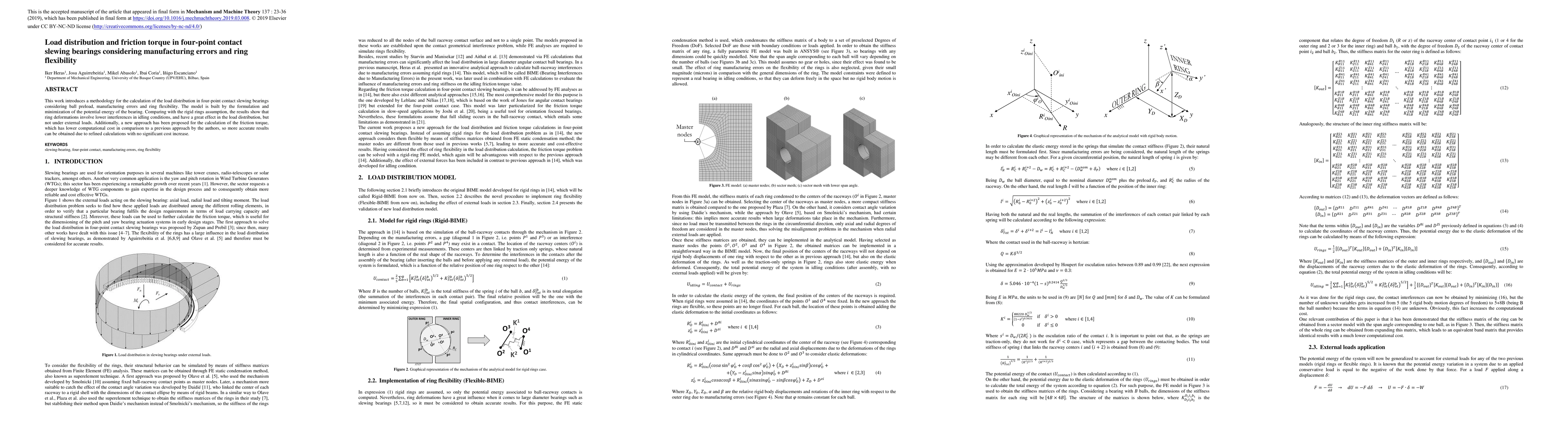 Thumbnail for Load distribution and friction torque in four-point contact slewing
  bearings considering manufacturing errors and ring flexibility
