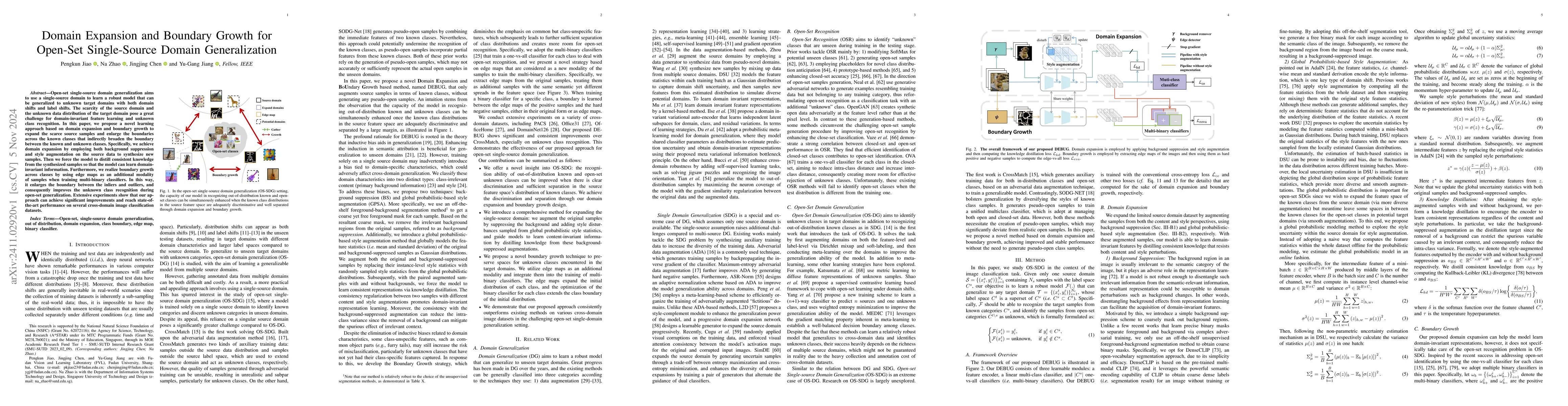 Thumbnail for Domain Expansion and Boundary Growth for Open-Set Single-Source Domain
  Generalization