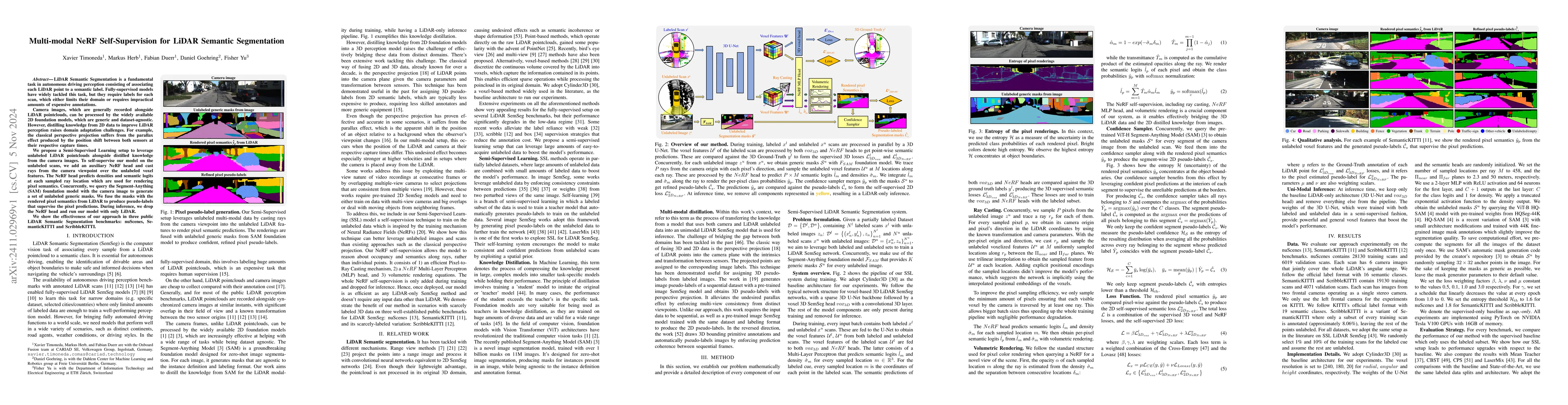 Thumbnail for Multi-modal NeRF Self-Supervision for LiDAR Semantic Segmentation