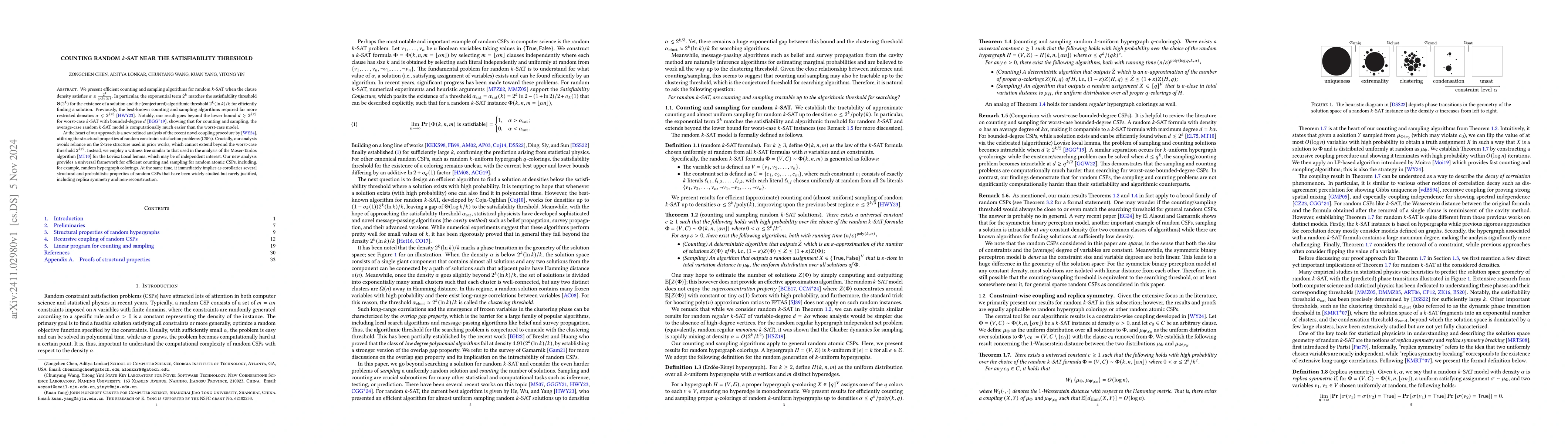 Thumbnail for Counting random $k$-SAT near the satisfiability threshold