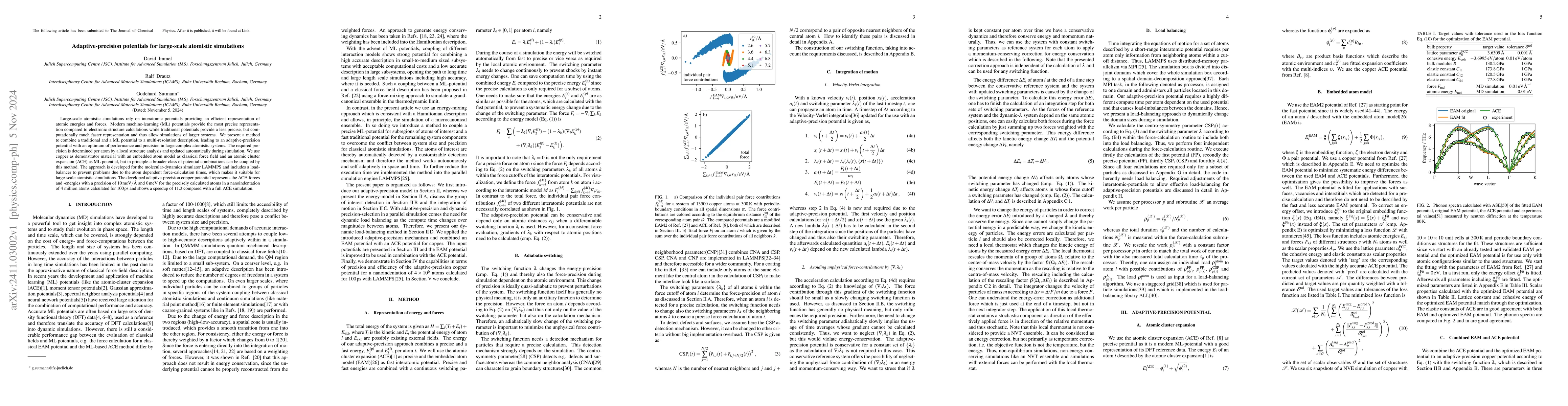 Thumbnail for Adaptive-precision potentials for large-scale atomistic simulations