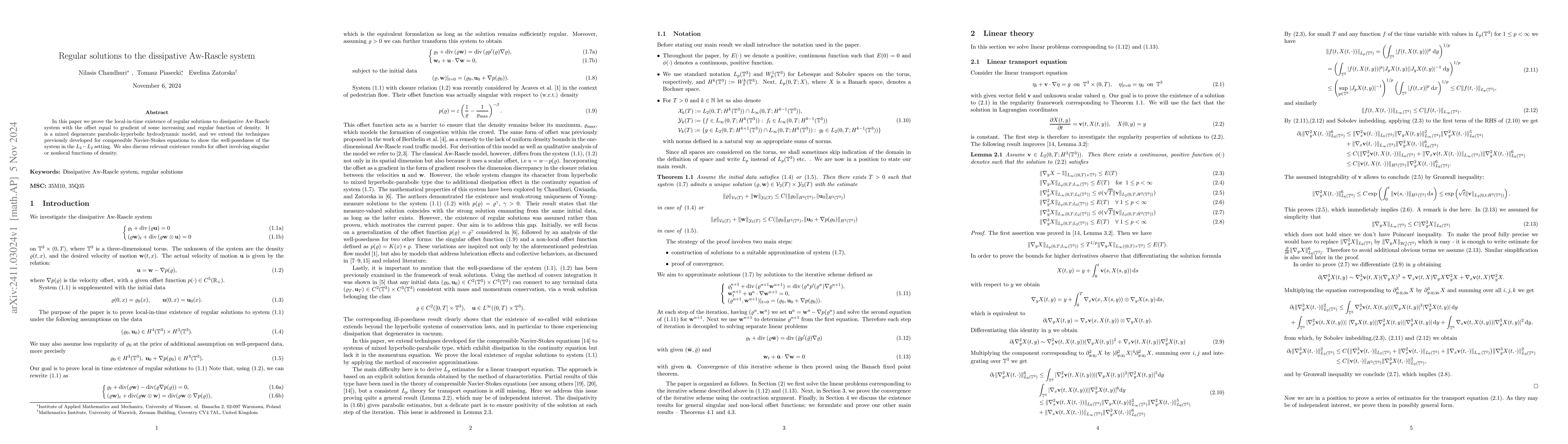 Thumbnail for Regular solutions to the dissipative Aw-Rascle system