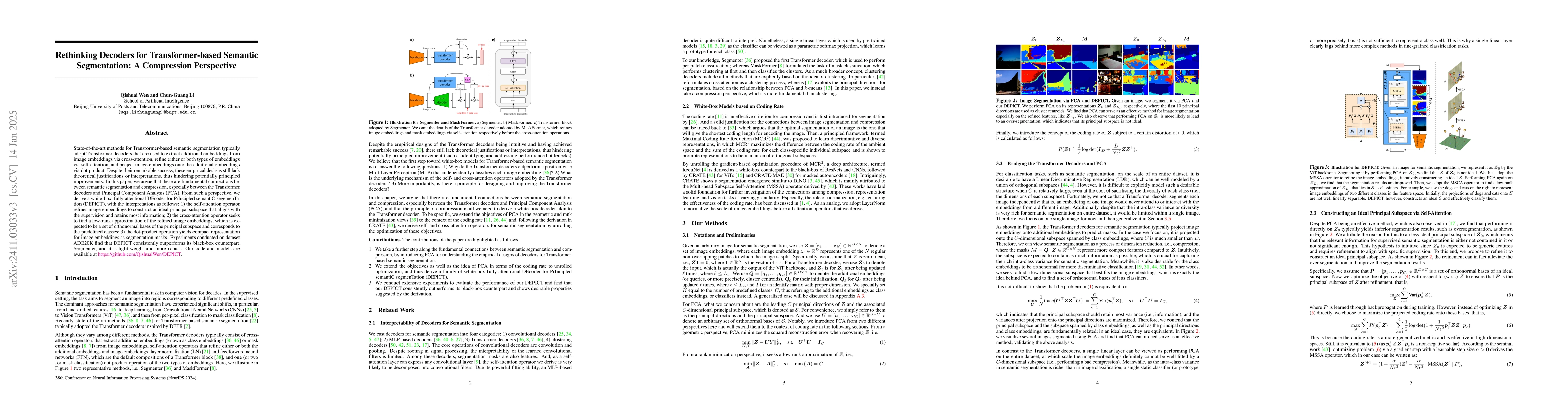 Thumbnail for Rethinking Decoders for Transformer-based Semantic Segmentation:
  Compression is All You Need