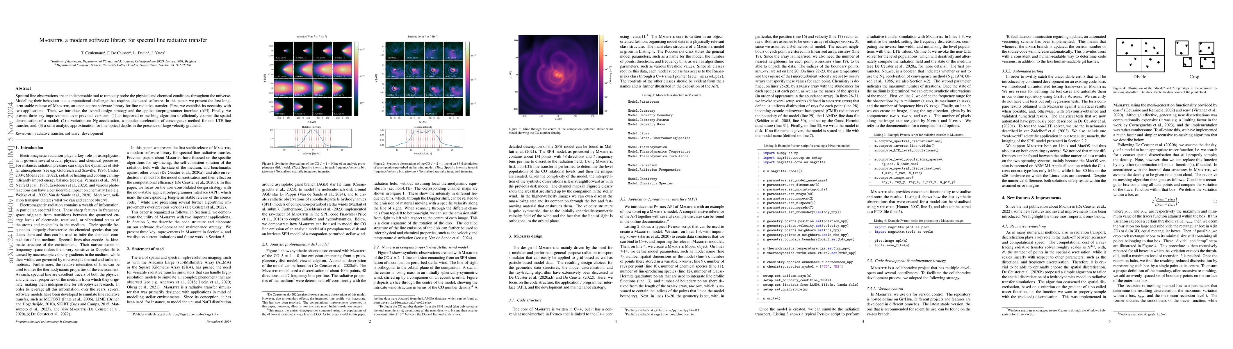 Thumbnail for Magritte, a modern software library for spectral line radiative transfer