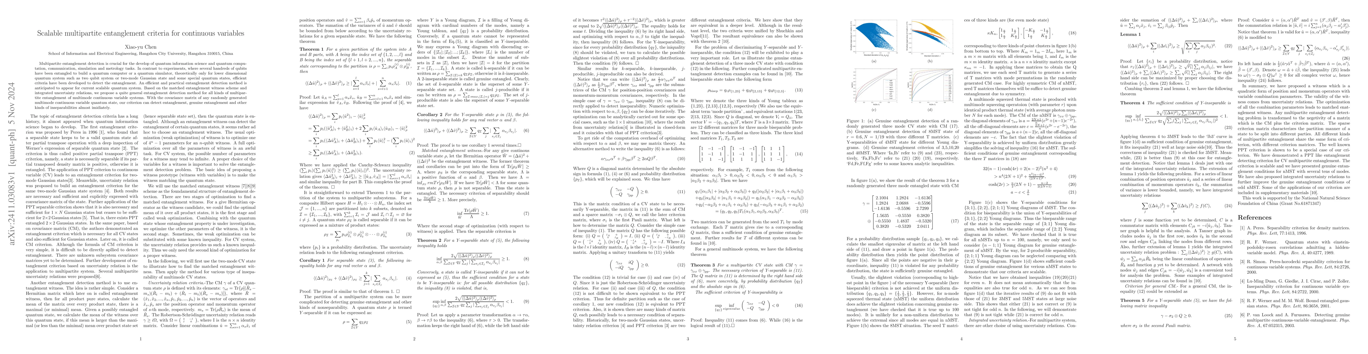 Thumbnail for Scalable multipartite entanglement criteria for continuous variables