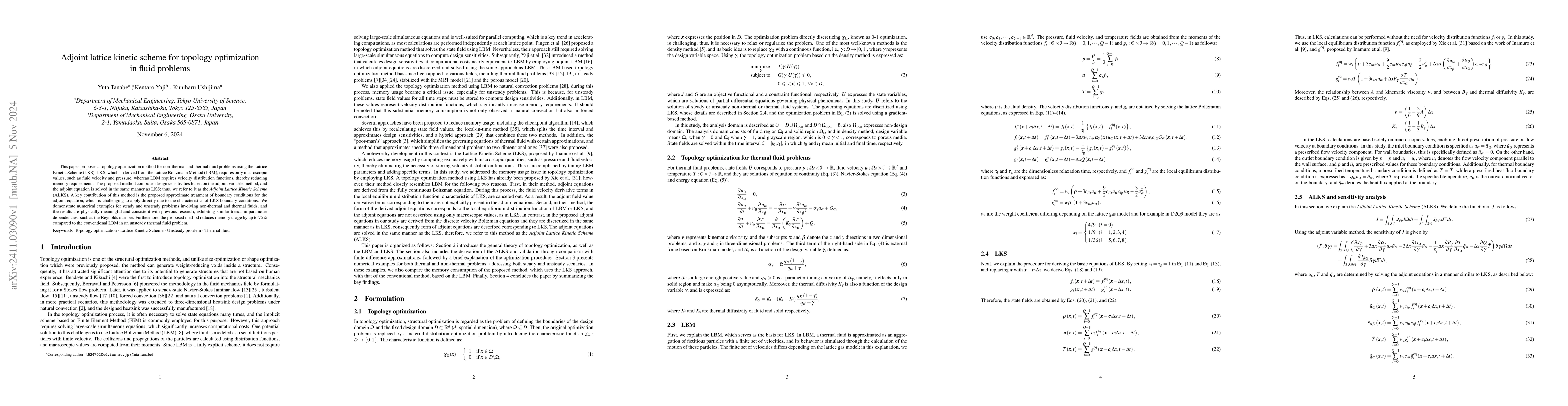 Thumbnail for Adjoint lattice kinetic scheme for topology optimization in fluid
  problems