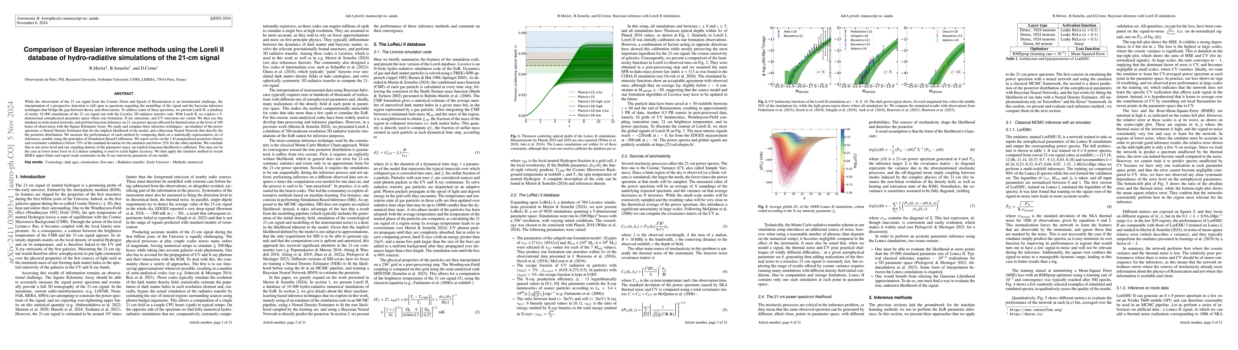 Thumbnail for Comparison of Bayesian inference methods using the Loreli II database of
  hydro-radiative simulations of the 21-cm signal