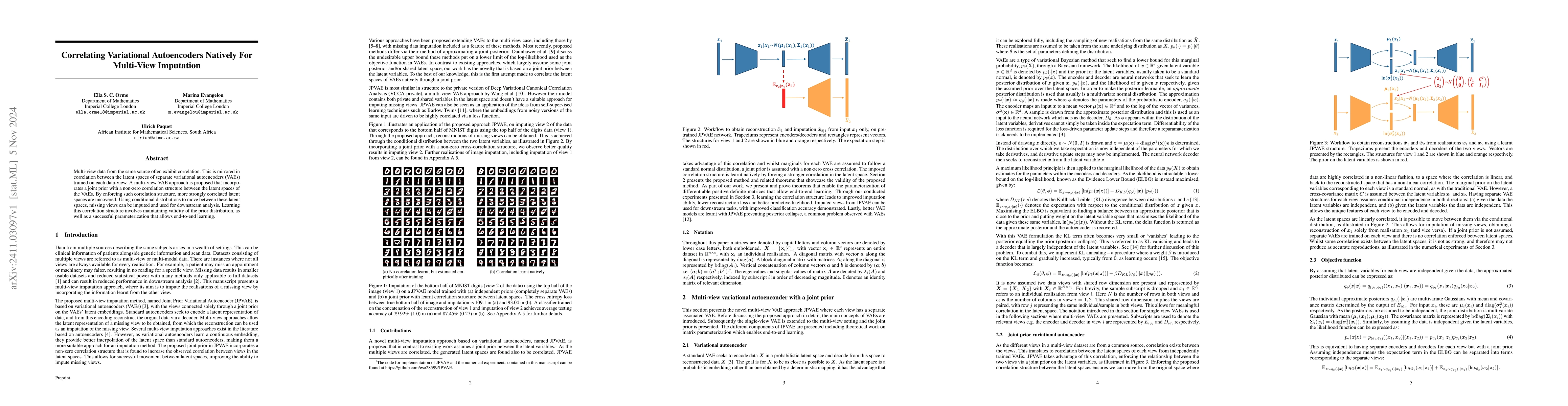 Thumbnail for Correlating Variational Autoencoders Natively For Multi-View Imputation