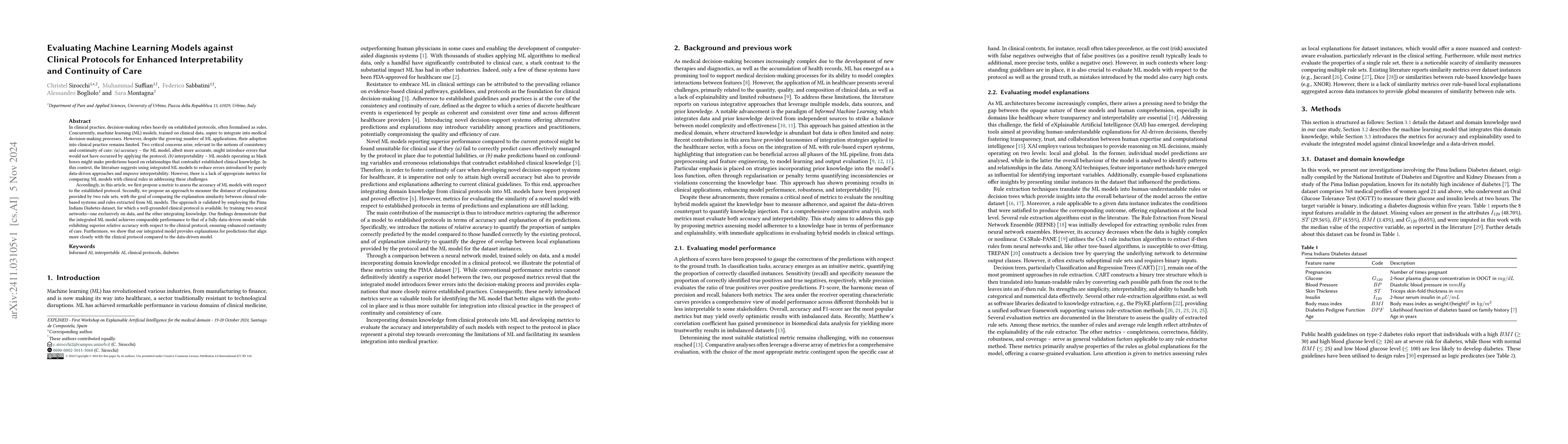 Thumbnail for Evaluating Machine Learning Models against Clinical Protocols for
  Enhanced Interpretability and Continuity of Care