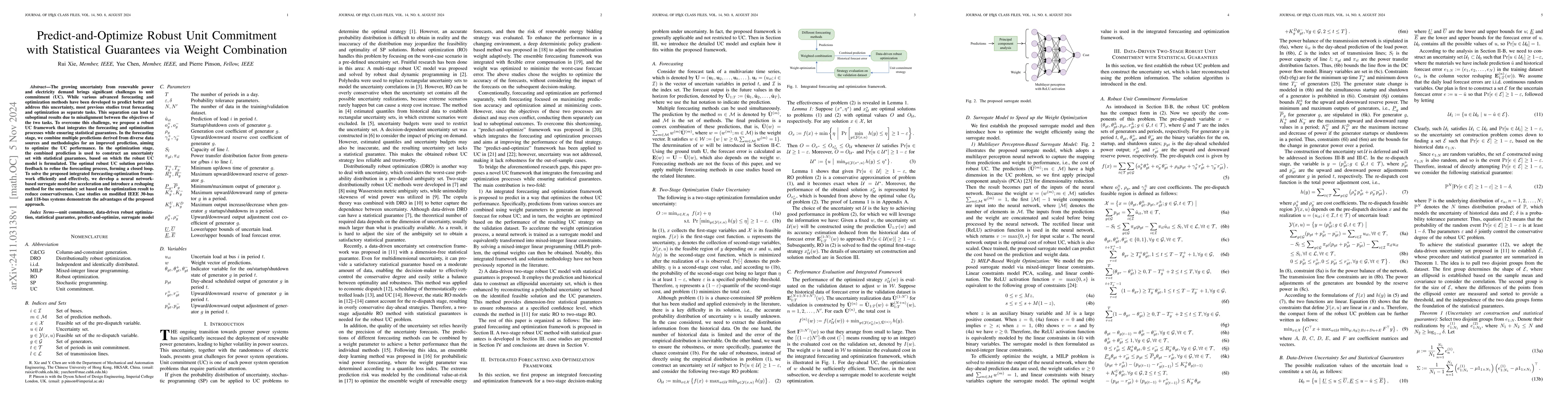 Thumbnail for Predict-and-Optimize Robust Unit Commitment with Statistical Guarantees
  via Weight Combination