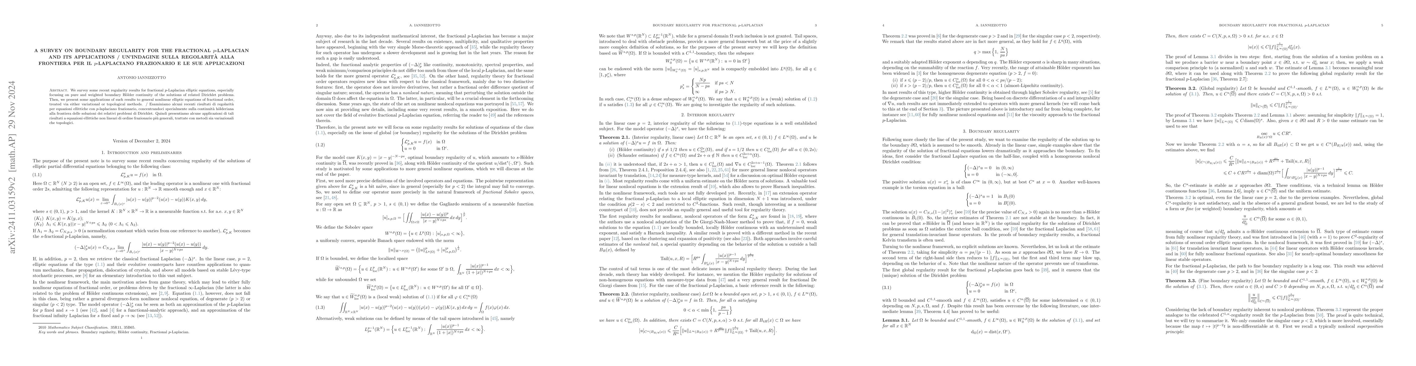 Thumbnail for A survey on boundary regularity for the fractional p-Laplacian and its
  applications