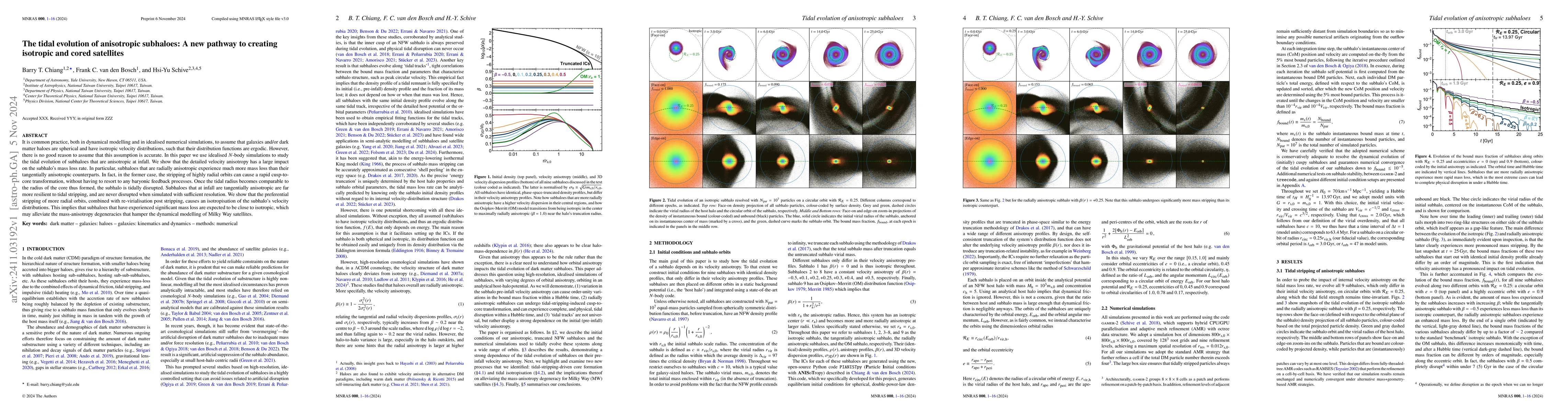 Thumbnail for The tidal evolution of anisotropic subhaloes: A new pathway to creating
  isotropic and cored satellites