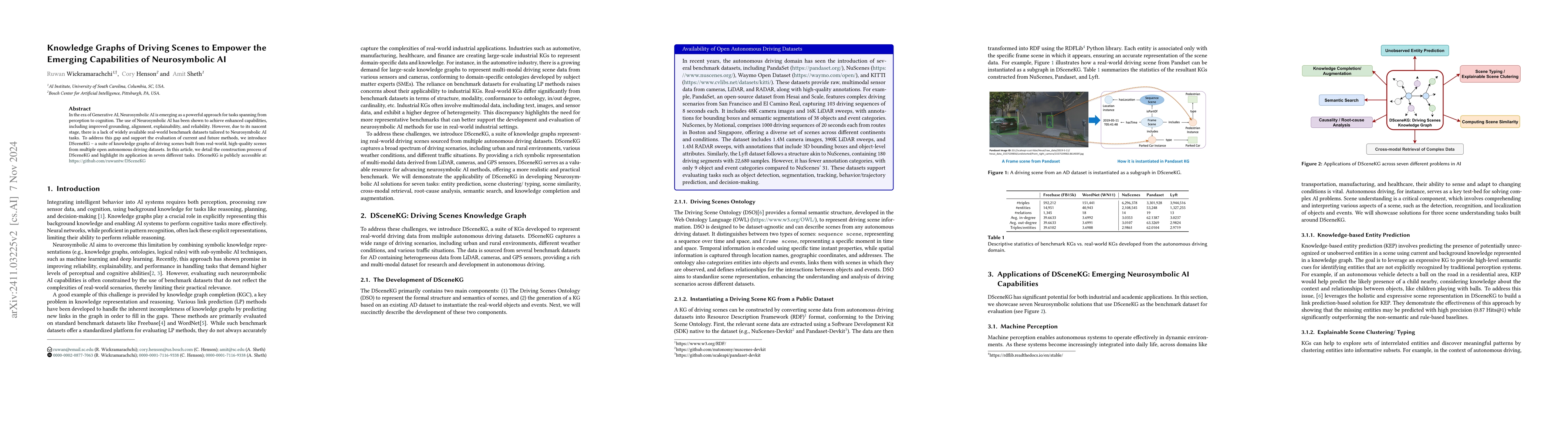 Thumbnail for Knowledge Graphs of Driving Scenes to Empower the Emerging Capabilities
  of Neurosymbolic AI
