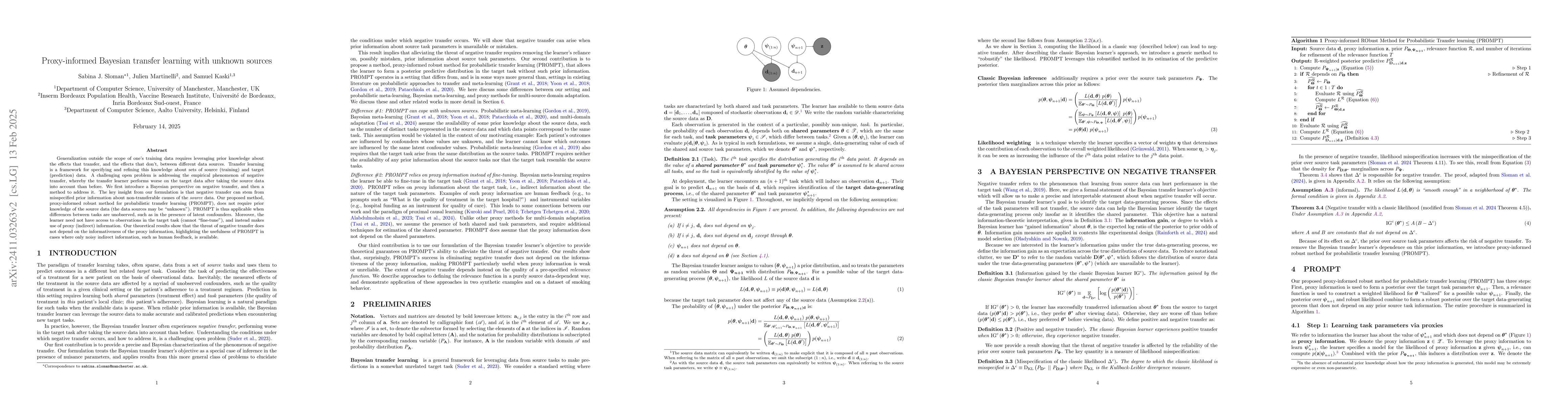 Thumbnail for Proxy-informed Bayesian transfer learning with unknown sources