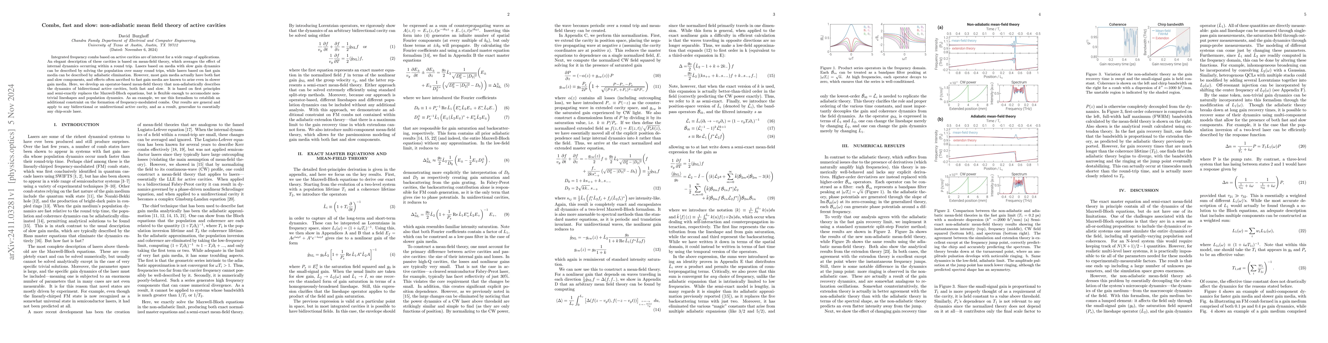 Thumbnail for Combs, fast and slow: non-adiabatic mean field theory of active cavities