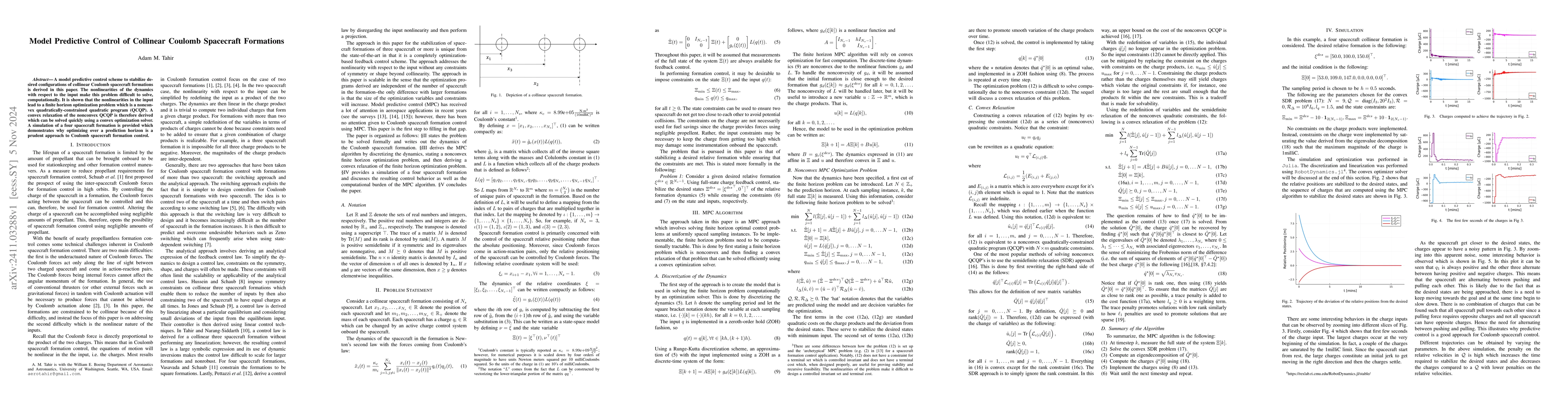 Thumbnail for Model Predictive Control of Collinear Coulomb Spacecraft Formations