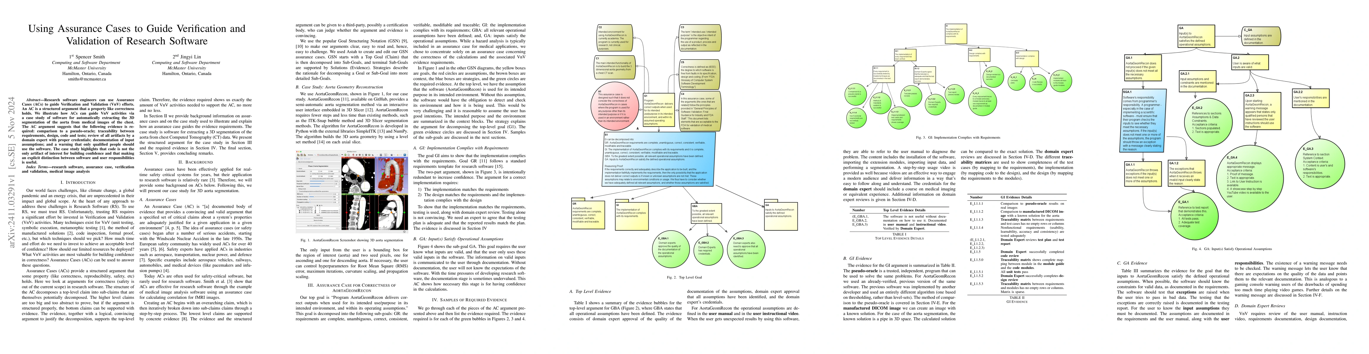 Thumbnail for Using Assurance Cases to Guide Verification and Validation of Research
  Software