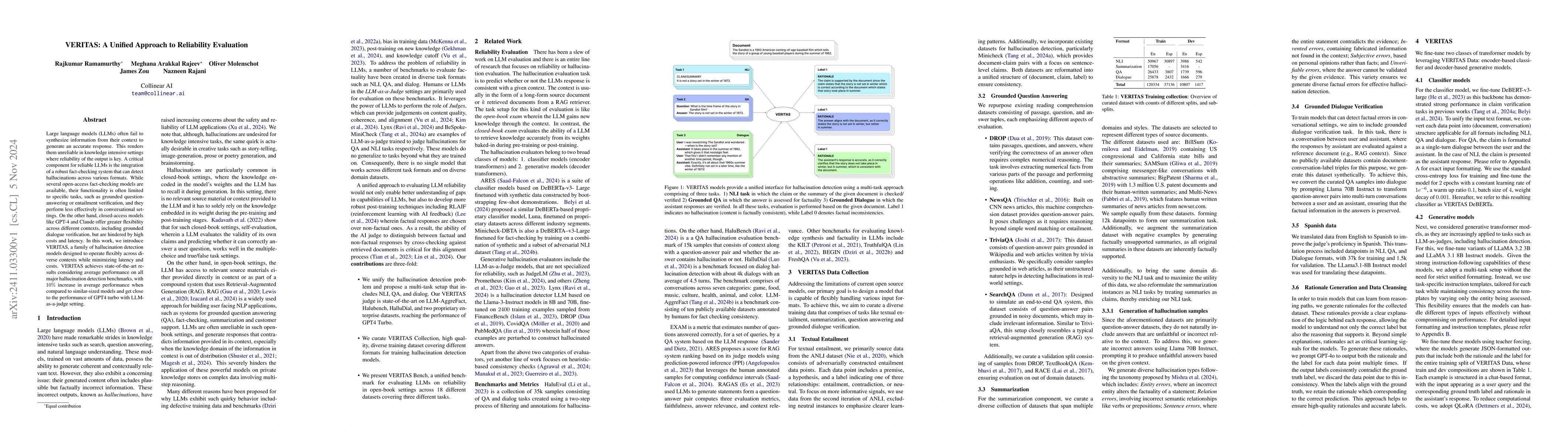 Thumbnail for VERITAS: A Unified Approach to Reliability Evaluation